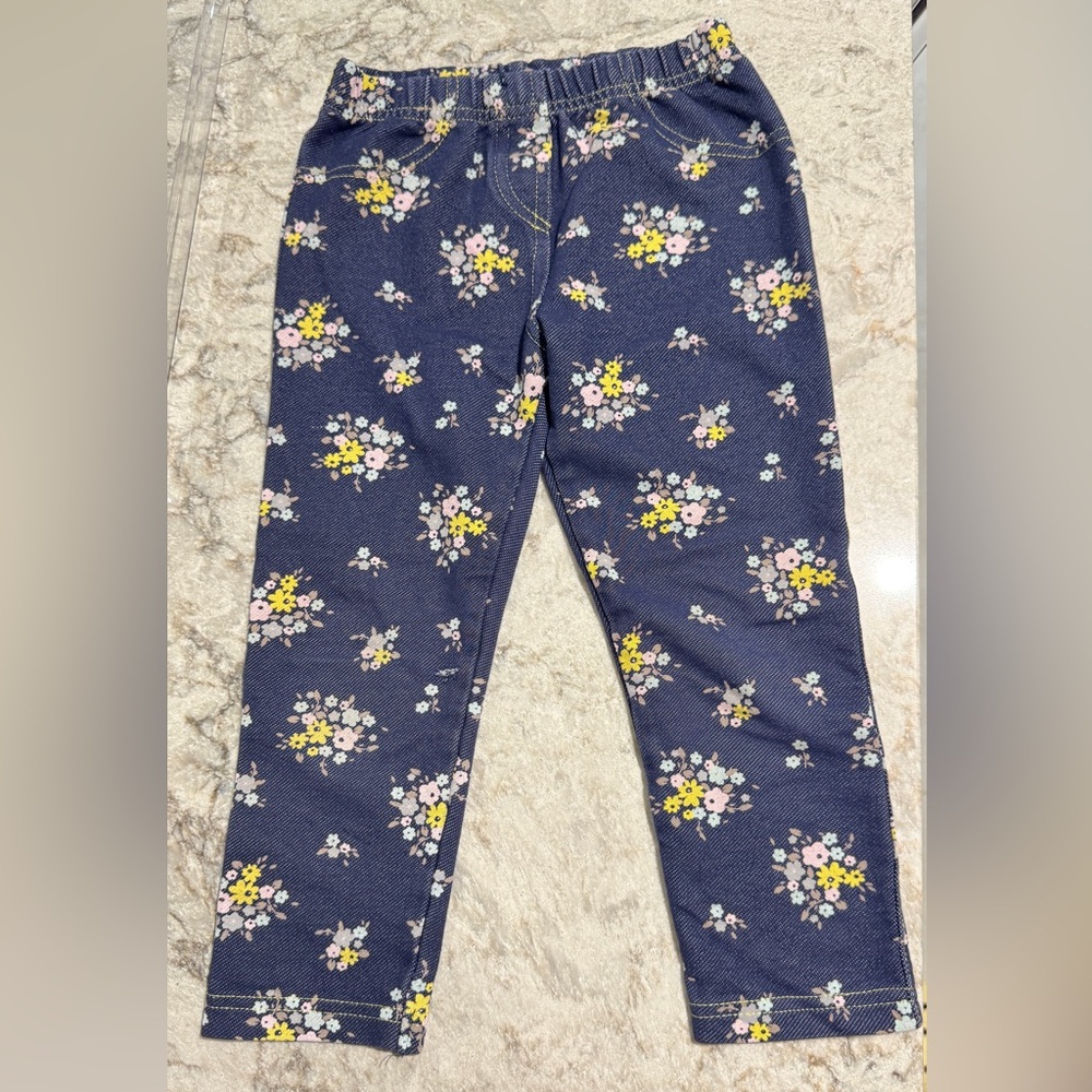 Toddler Floral Women's Stretchy pants 2-3T